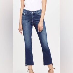 Mother The Insider Crop Step Fray Jeans Turn of the Tide Size 25